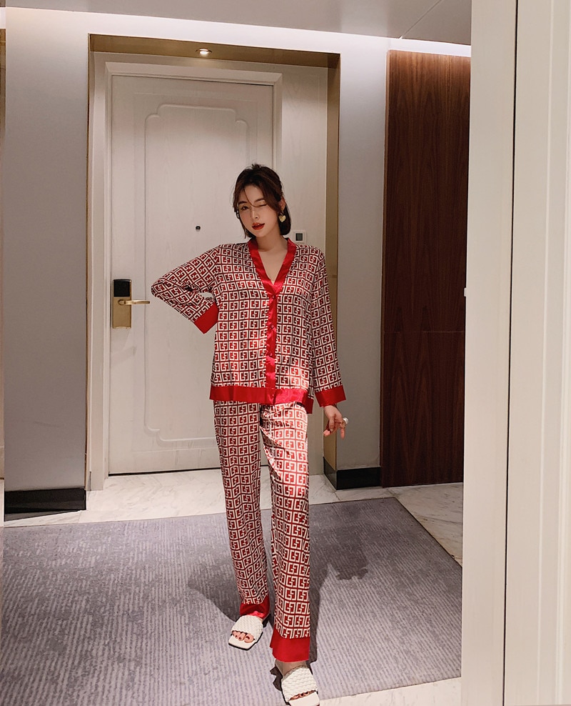 Women's Pajama Set with Pattern