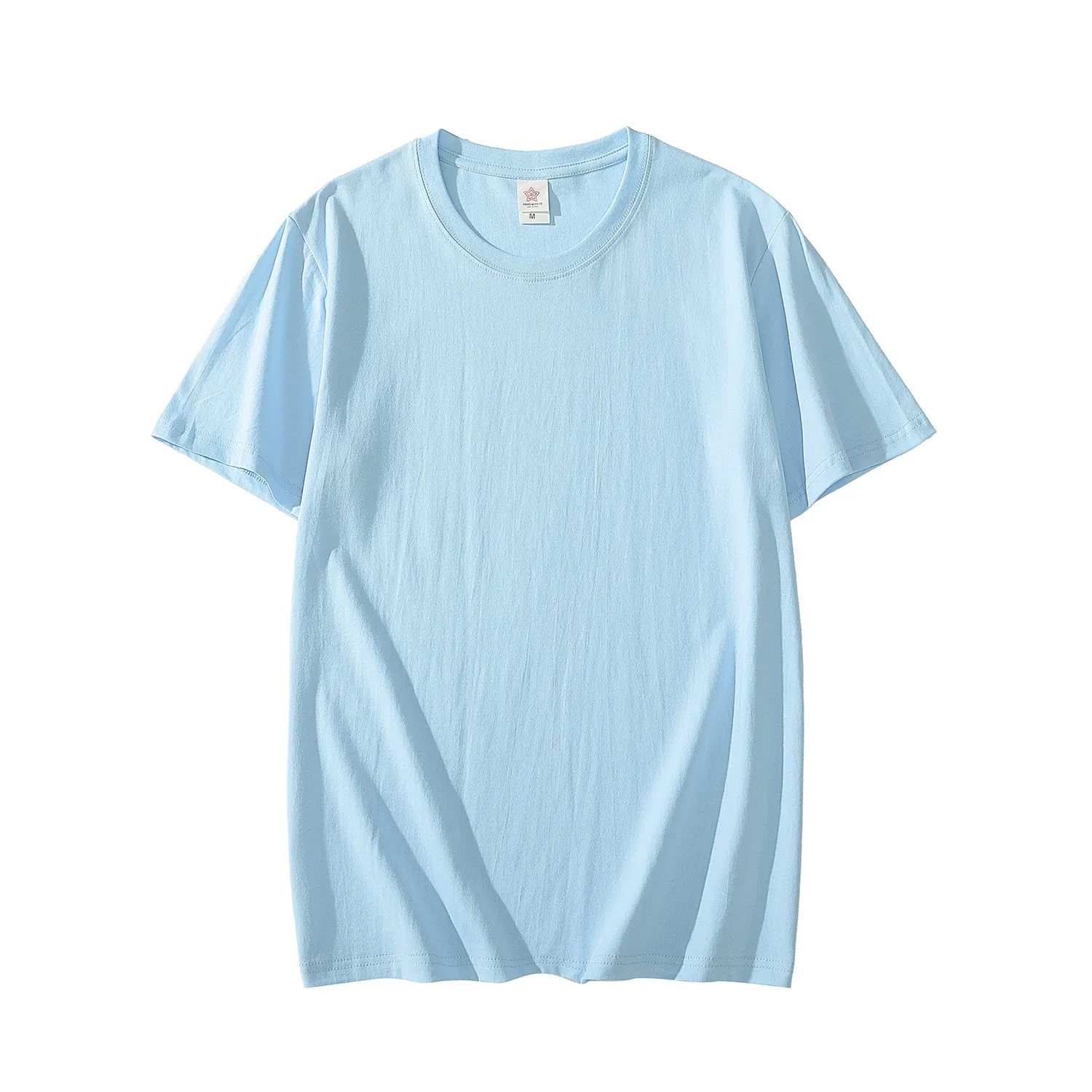 Men's Cotton Solid Color Short Sleeved T-Shirt