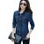 Womens Long Sleeve Slim Casual Jean Shirt