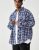 Men Blue Plaid Long Sleeve Oversized Shirts